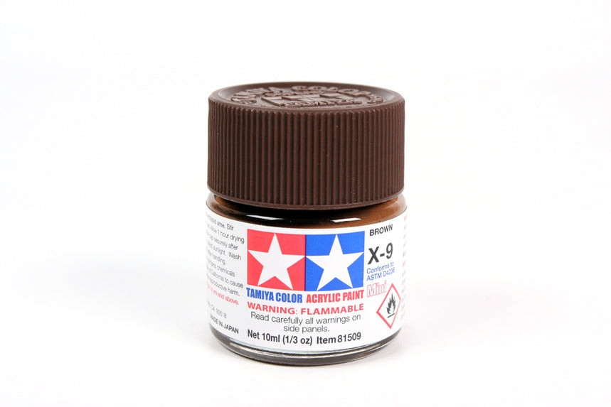 Flacon acrylique marron Tamiya X9 10 ml TAMX9