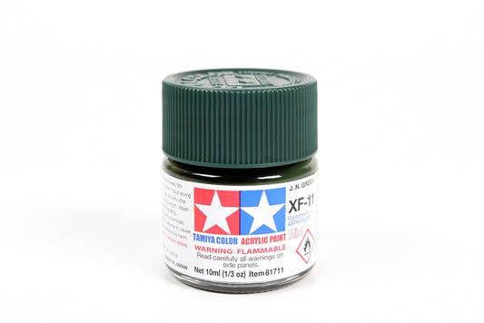 Bouteille acrylique verte Tamiya XF11 JN 10 ml TAMXF11