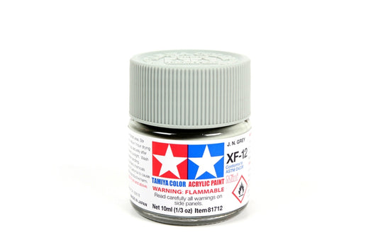 Flacon acrylique gris Tamiya XF12 JN 10 ml TAMXF12