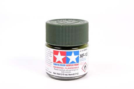 Flacon acrylique vert Tamiya XF13 JA 10 ml TAMXF13