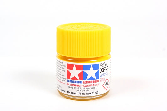 Tamiya XF3 Flat Yellow Acrylic Bottle 10ml TAMXF3