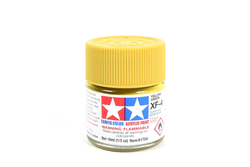 Flacon acrylique jaune vert Tamiya XF4 10 ml TAMXF4