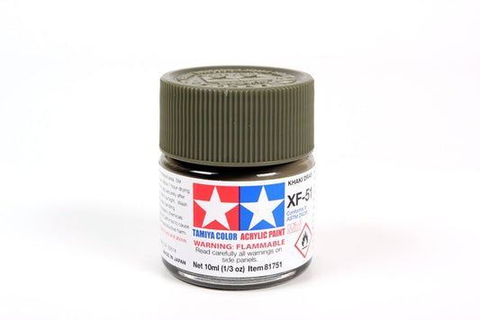 Bouteille acrylique Tamiya XF51 Khaki Drab 10 ml TAMXF51