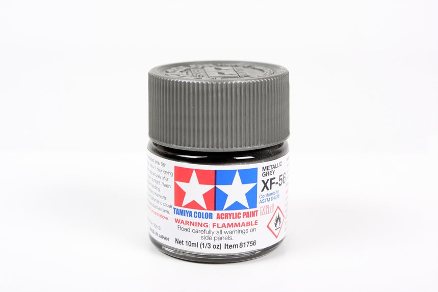 Tamiya XF56 Metallic Grey Acrylic Bottle 10ml TAMXF56