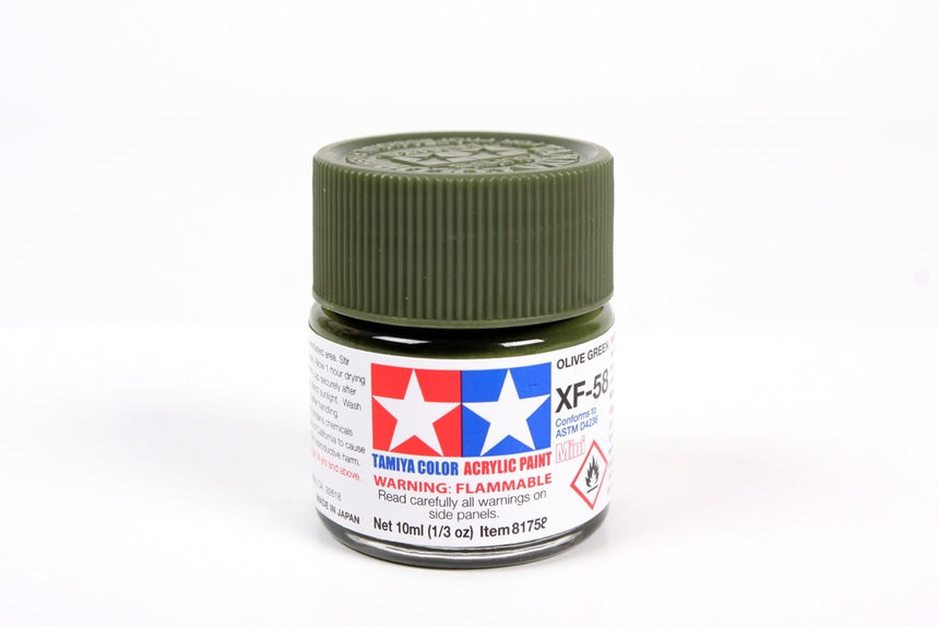 Tamiya XF58 Olive Green Acrylic Bottle 10ml TAMXF58