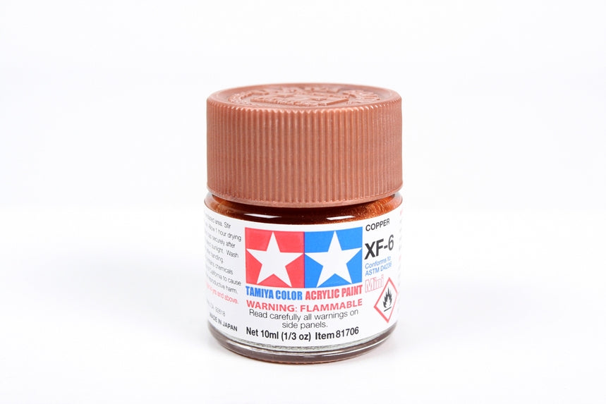 Tamiya XF6 Copper Acrylic Bottle 10ml TAMXF6