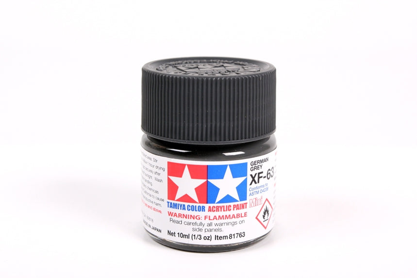 Flacon acrylique gris allemand Tamiya XF63 10 ml TAMXF63