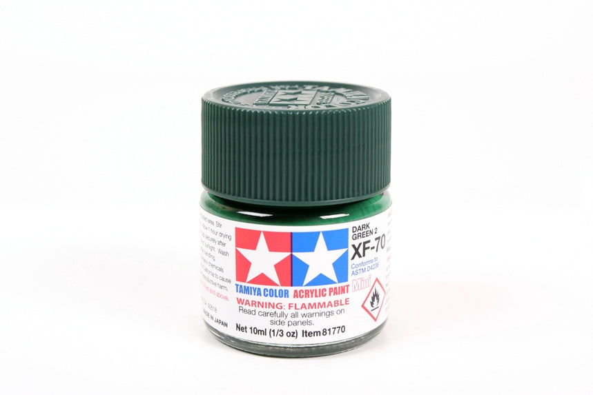 Bouteille d'acrylique Tamiya XF70 Vert foncé 2 IJN 10 ml TAMXF70