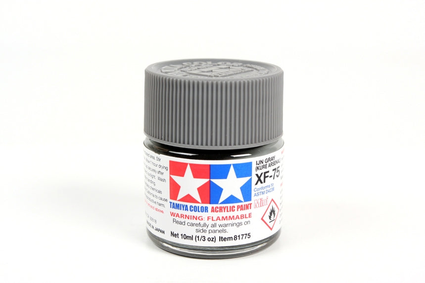 Bouteille acrylique grise Tamiya XF75 IJN 10 ml TAMXF75