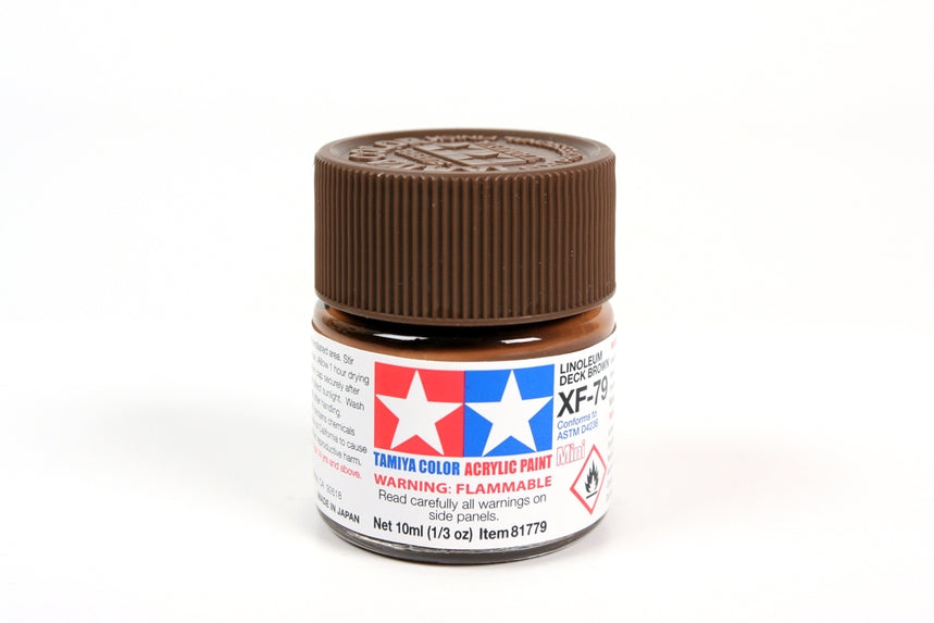 Tamiya XF79 Linoleum Deck Brown Acrylic Bottle 10ml TAMXF79