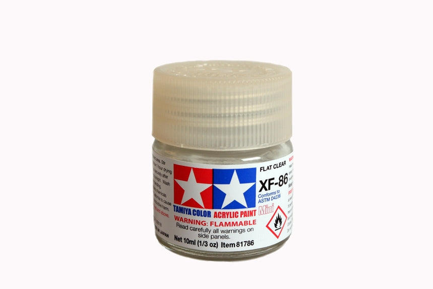 Flacon en acrylique transparent plat Tamiya XF86 10 ml TAMXF86